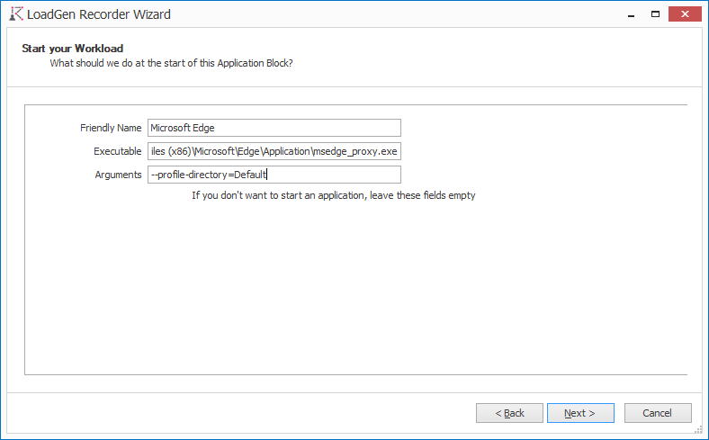 LoadGen Recorder Wizard – LoadGen