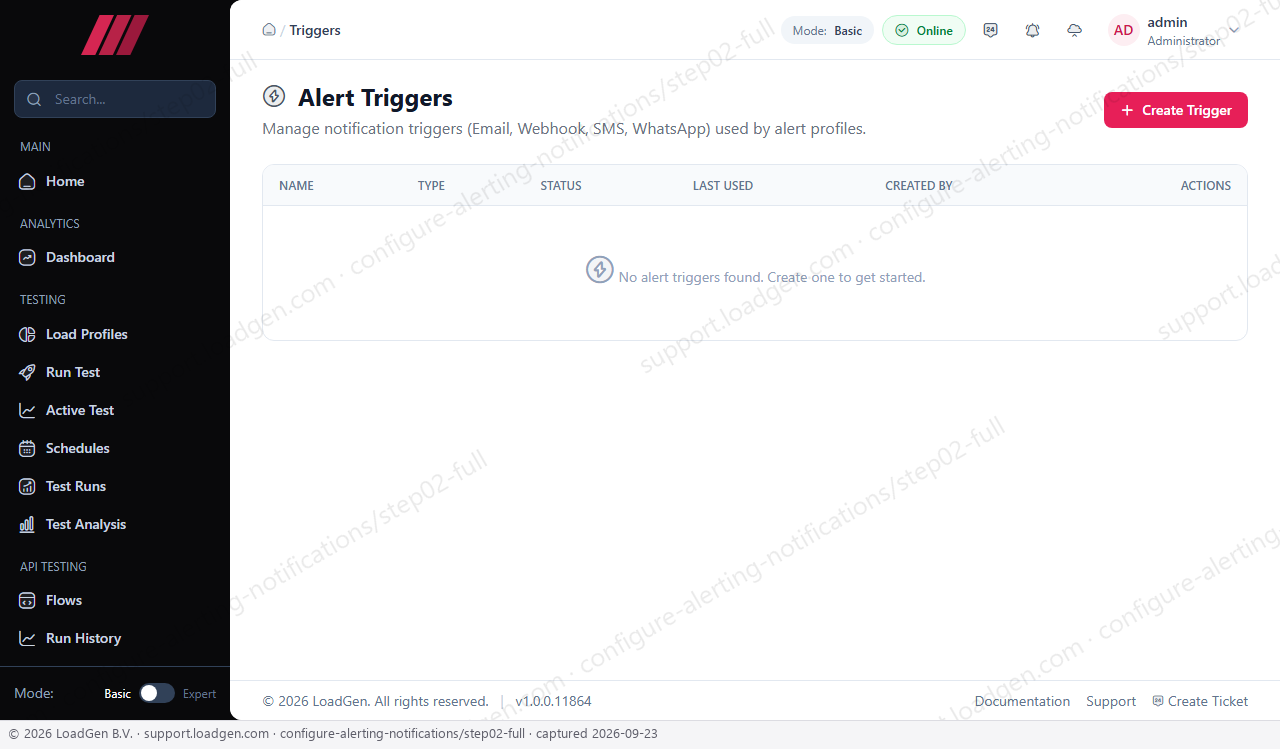 Configure alerting and notifications - step 2