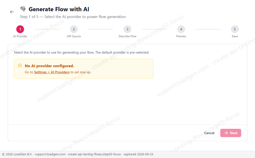 Create and manage API testing flows - step 3 detail