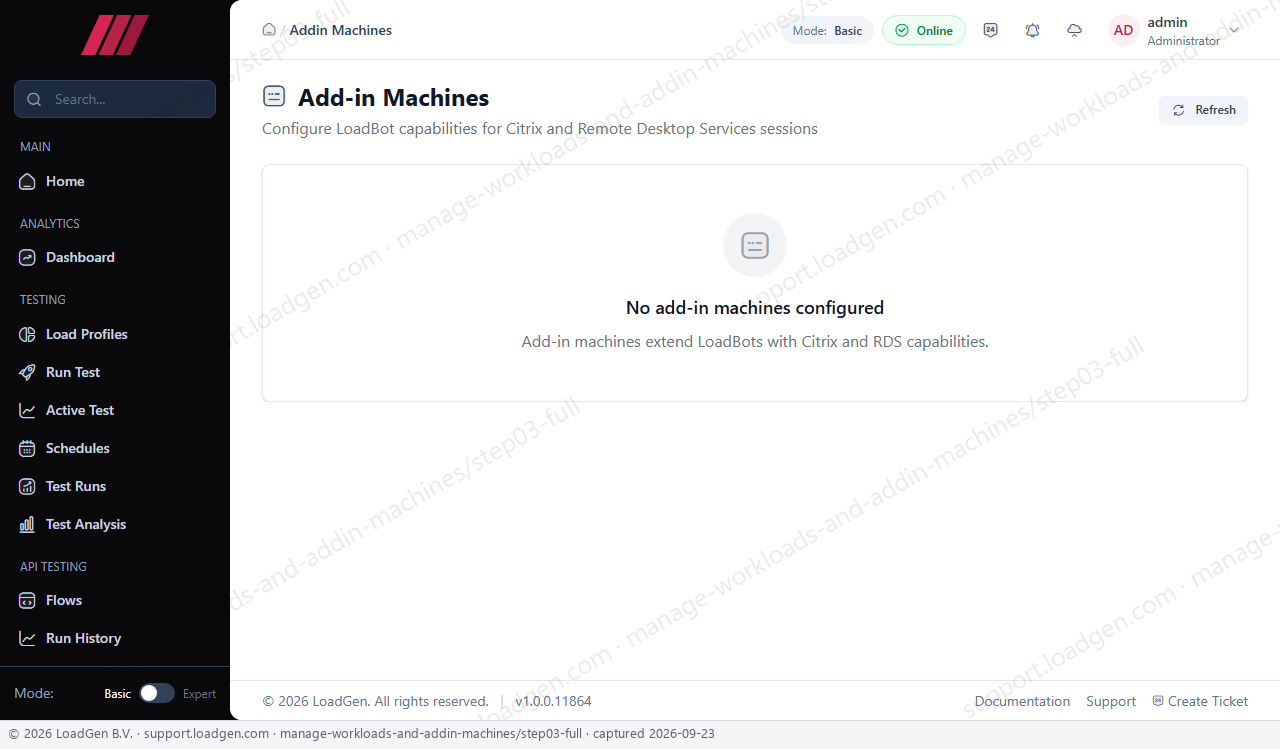 Manage workloads and add-in machines - step 3