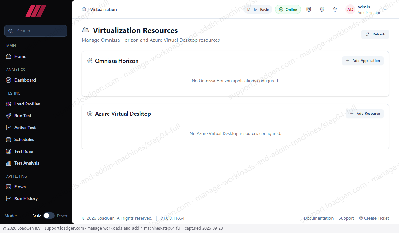 Manage workloads and add-in machines - step 4