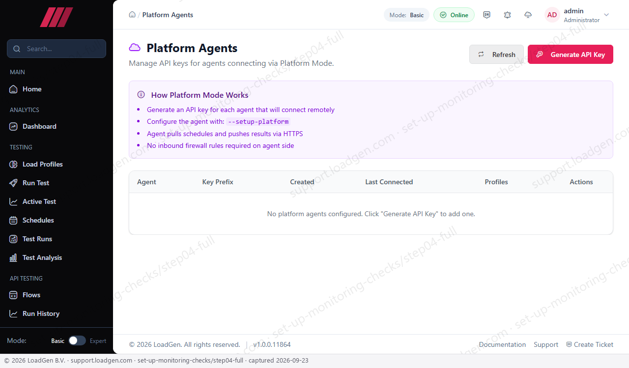 Set up monitoring checks - step 4