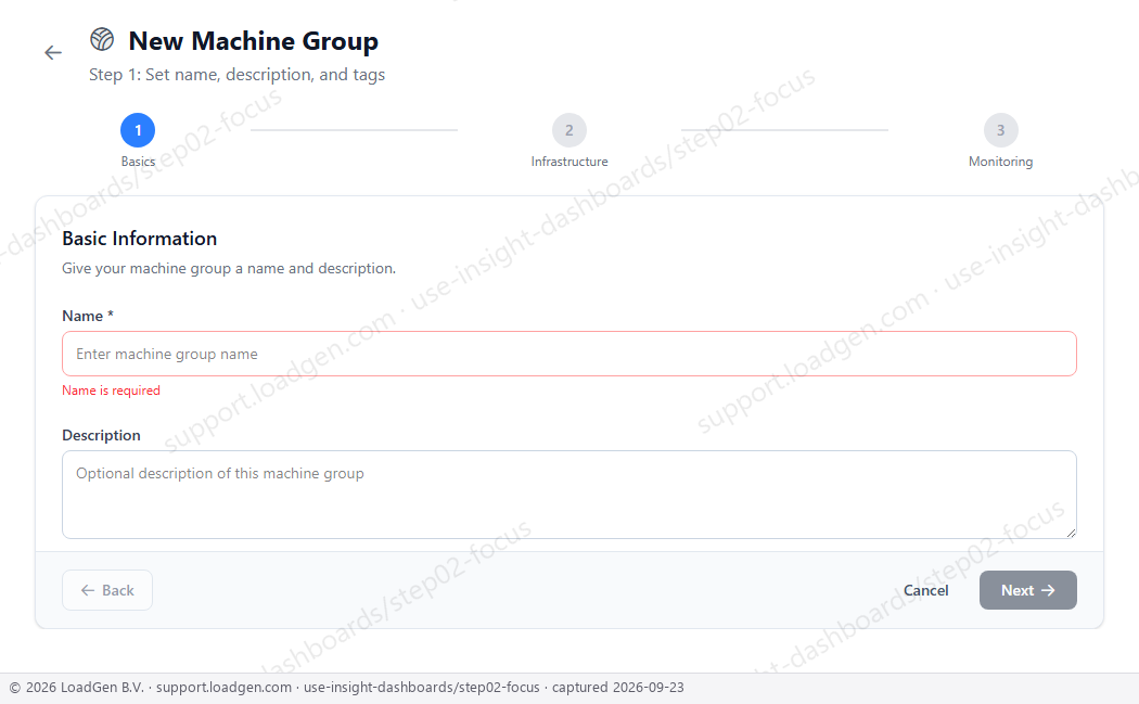 Use the Insight dashboard and machine groups - step 2 detail