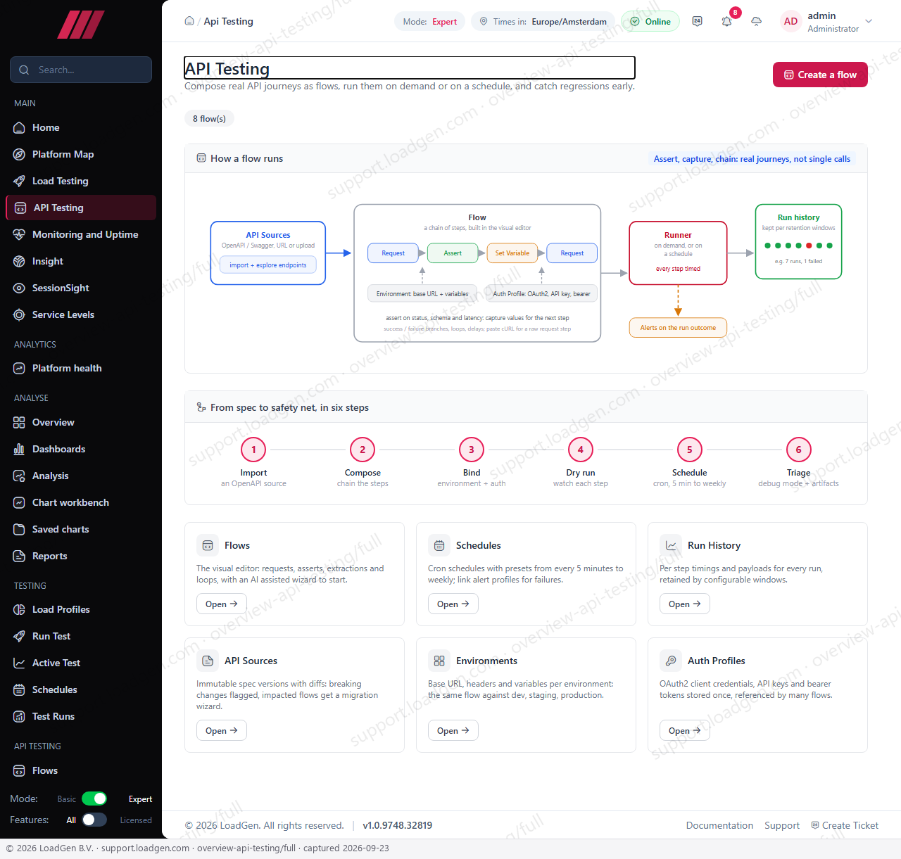 Main: API Testing, full page