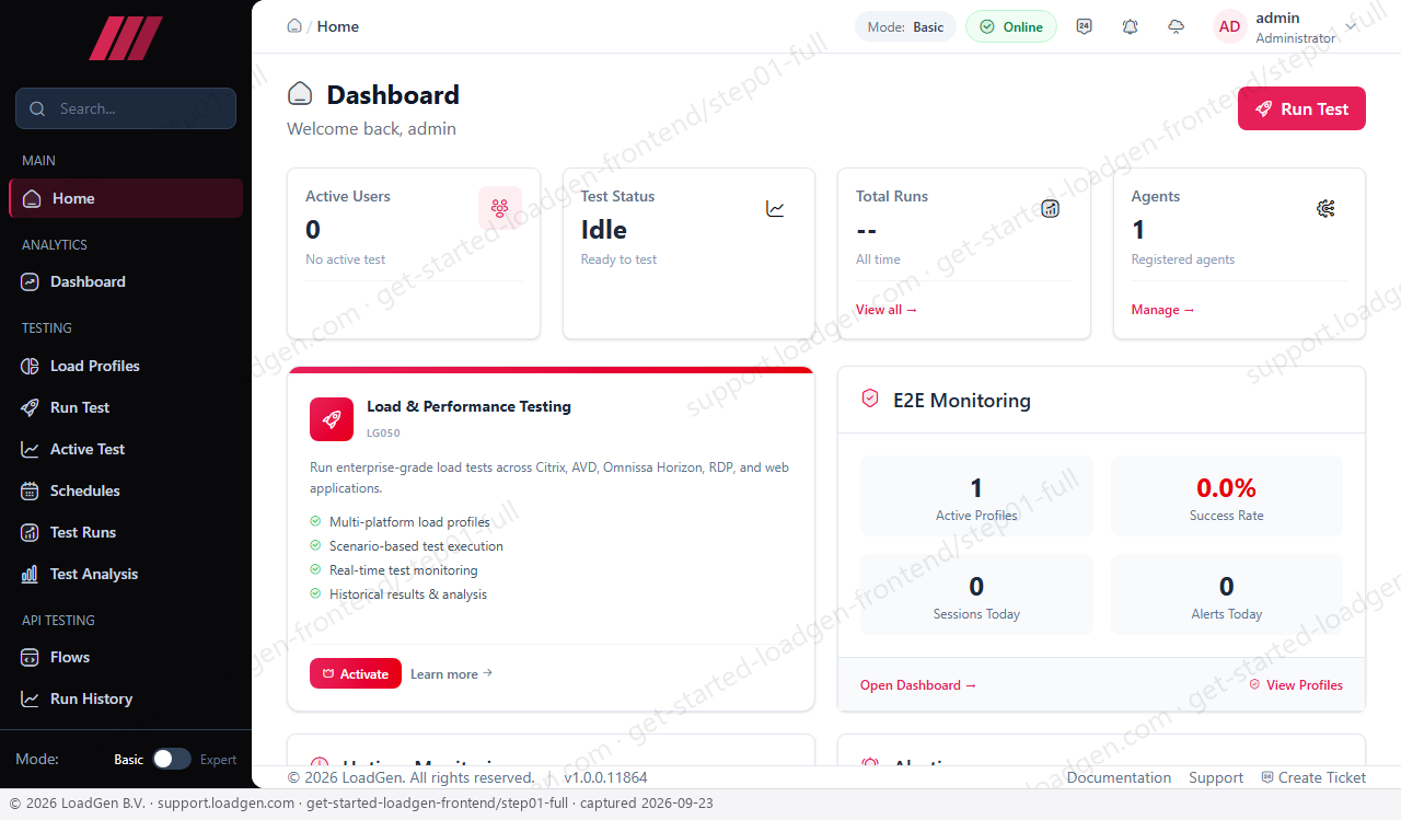 Get to know the Home dashboard - step 1