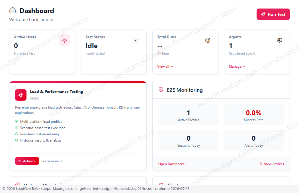 Get to know the Home dashboard - step 1 detail