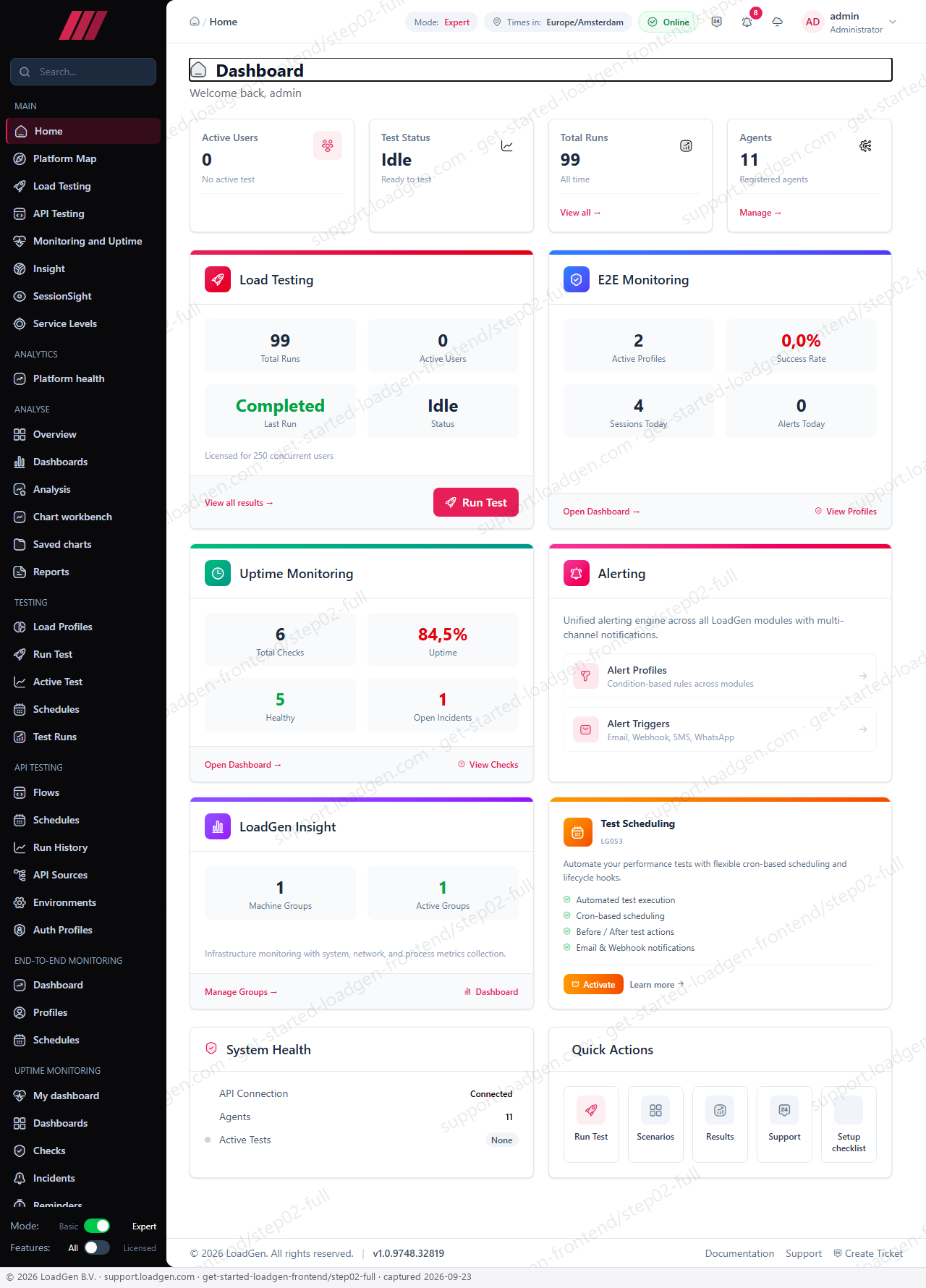 Get to know the Home dashboard - step 2