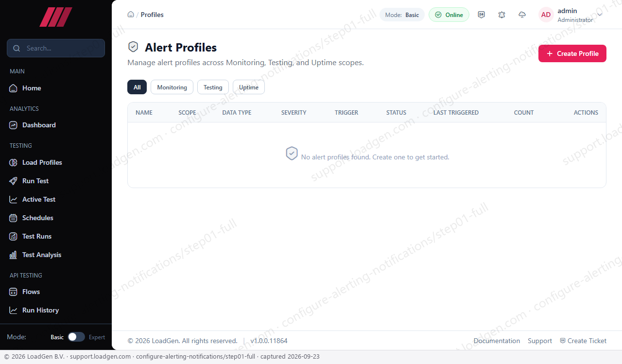 Configure alerting and notifications - step 1