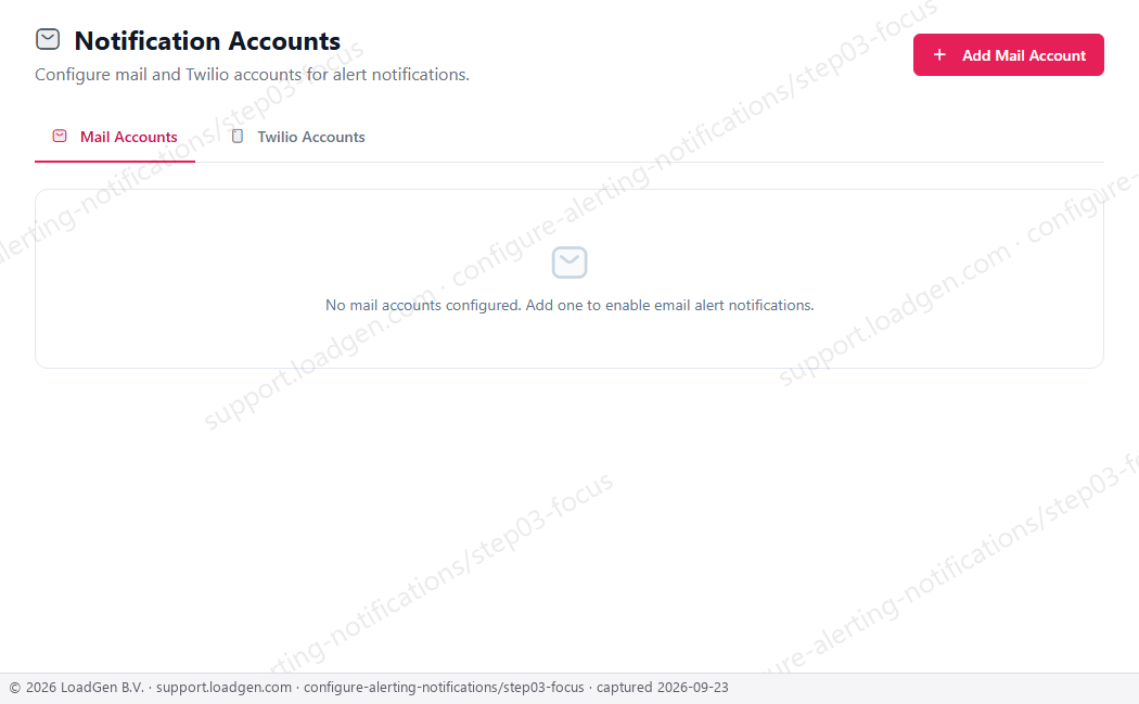 Configure alerting and notifications - step 3 detail