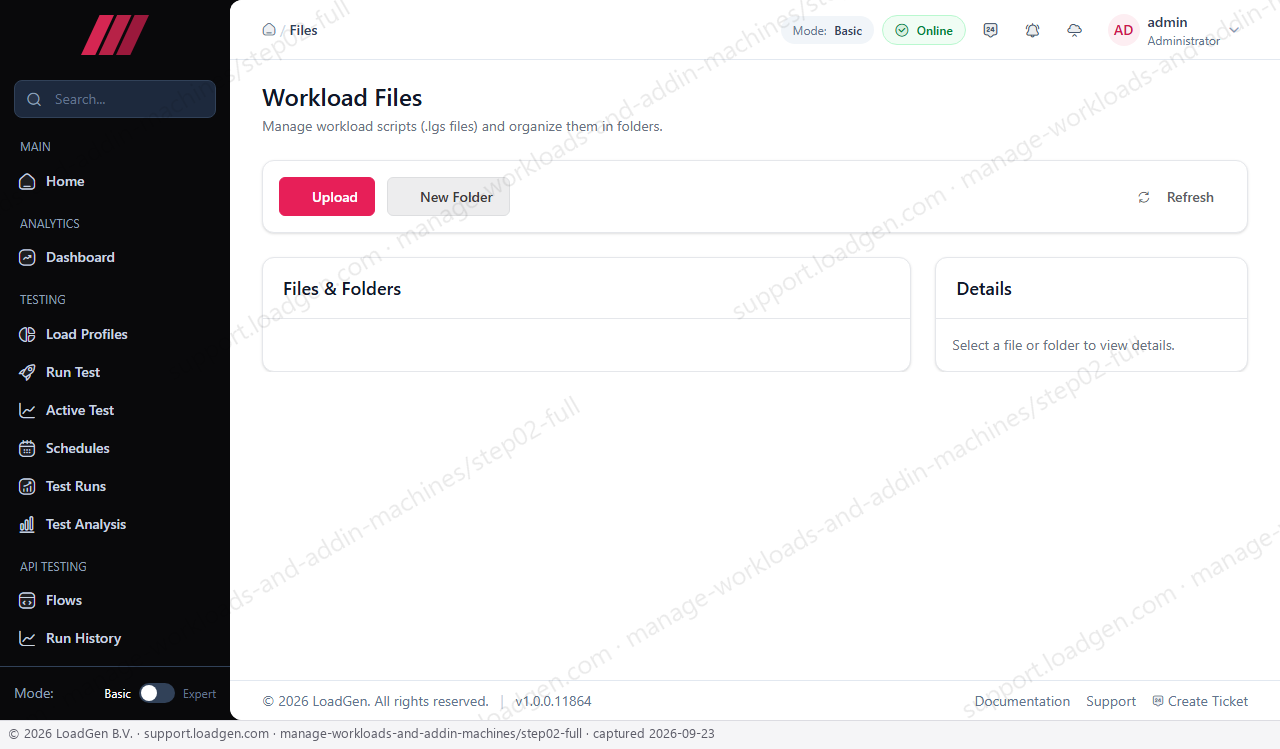 Manage workloads and add-in machines - step 2