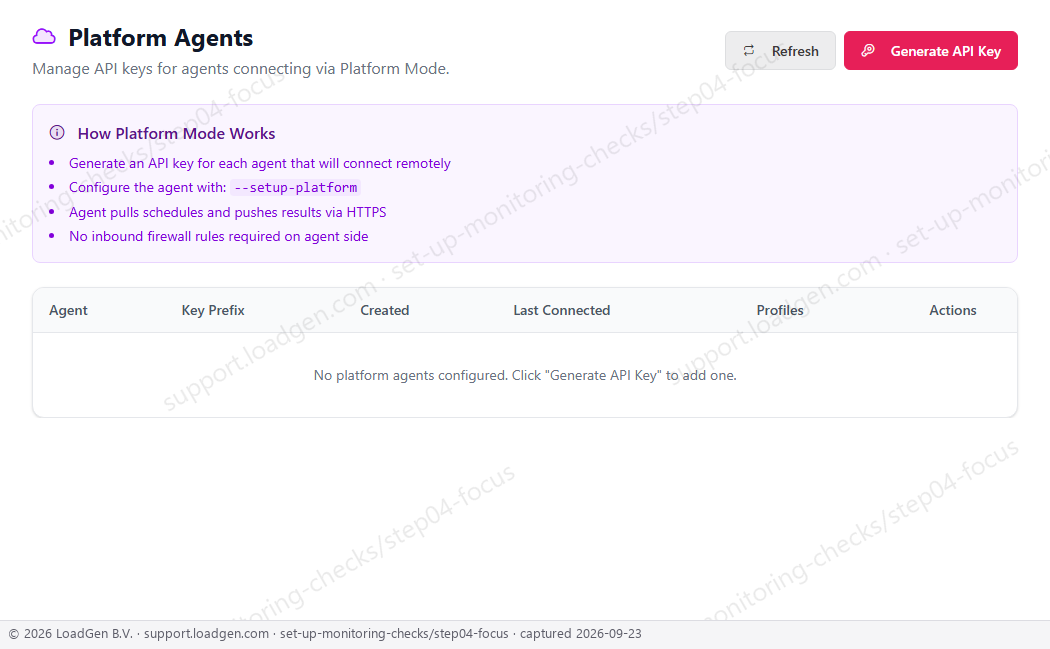 Set up monitoring checks - step 4 detail