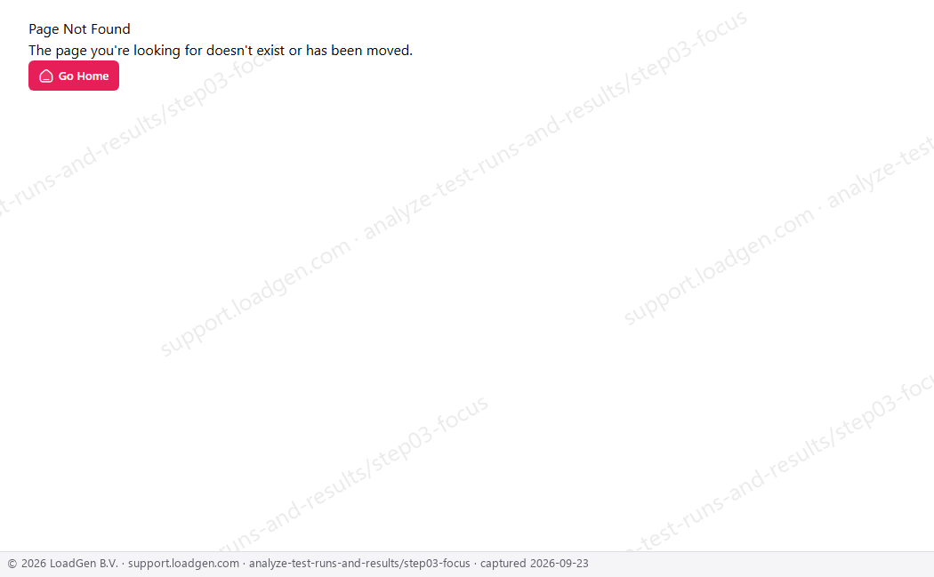 Analyze test runs and results - step 3 detail