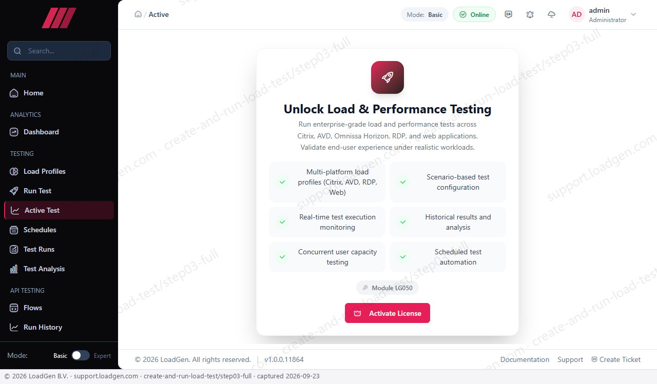 Create and run a load test - step 3
