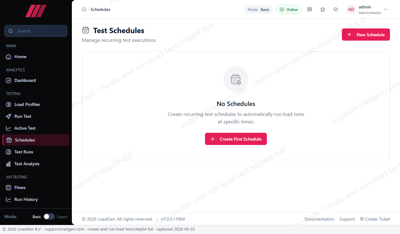 Create and run a load test - step 4