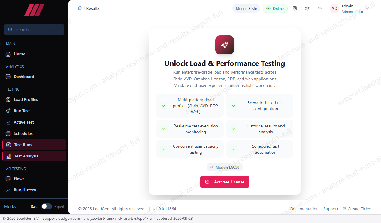 Analyze test runs and results - step 1