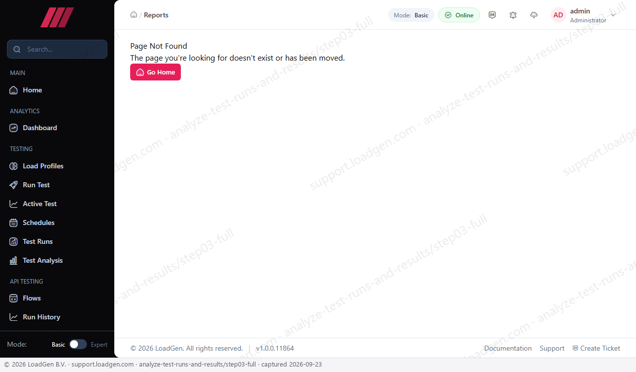 Analyze test runs and results - step 3