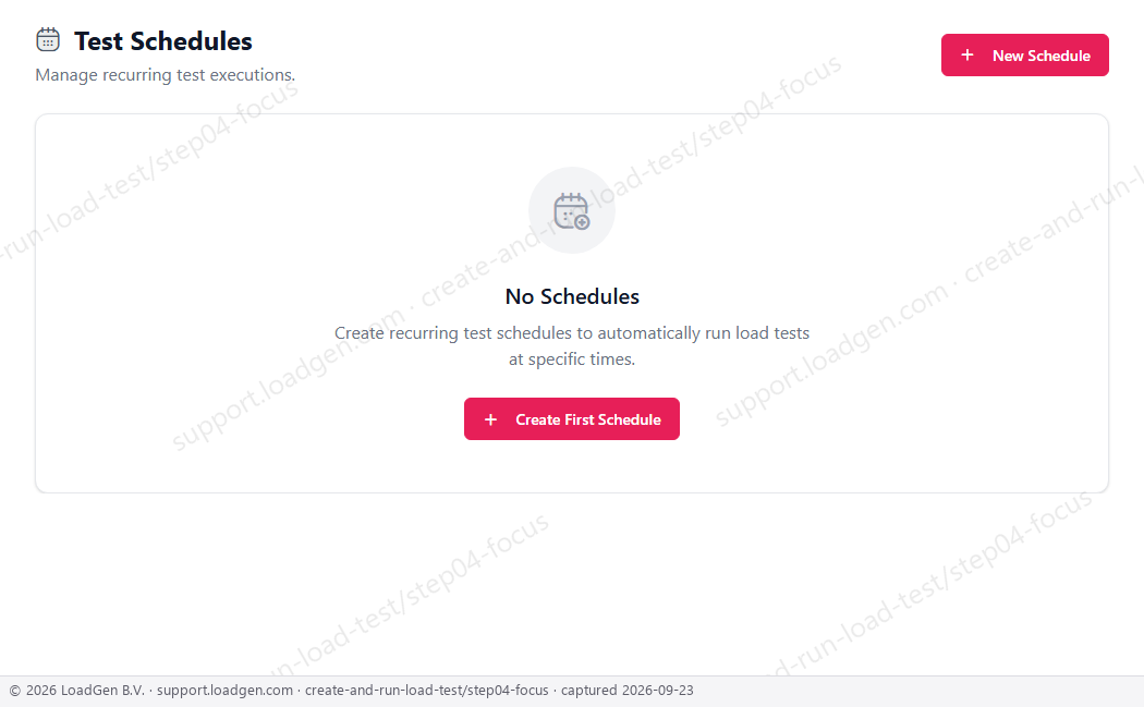 Create and run a load test - step 4 detail