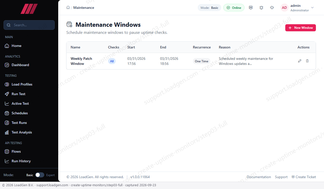 Create uptime monitors - step 3