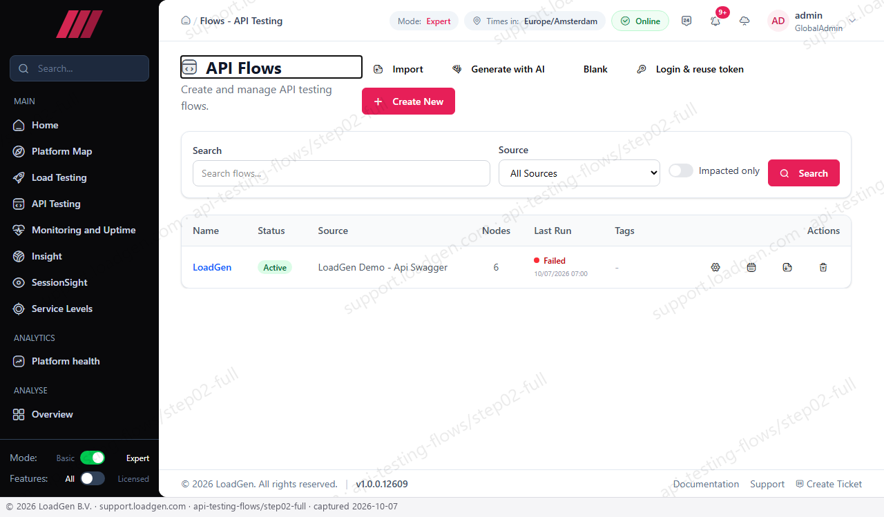 API Testing: Flows - step 2
