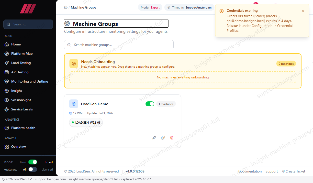 Insight: Machine Groups - step 1