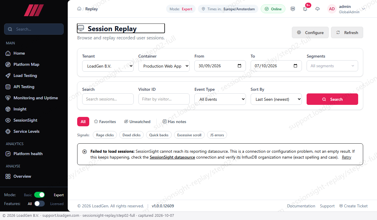 SessionSight: Replay - step 2