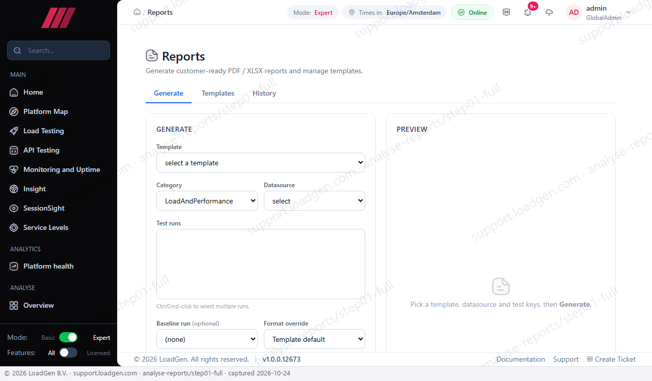 Analyse: Reports - step 1